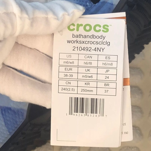 Bath & Body Works X Crocs SCENTED Classic Gingham Clog W/8 M/6 - Picture 5 of 7